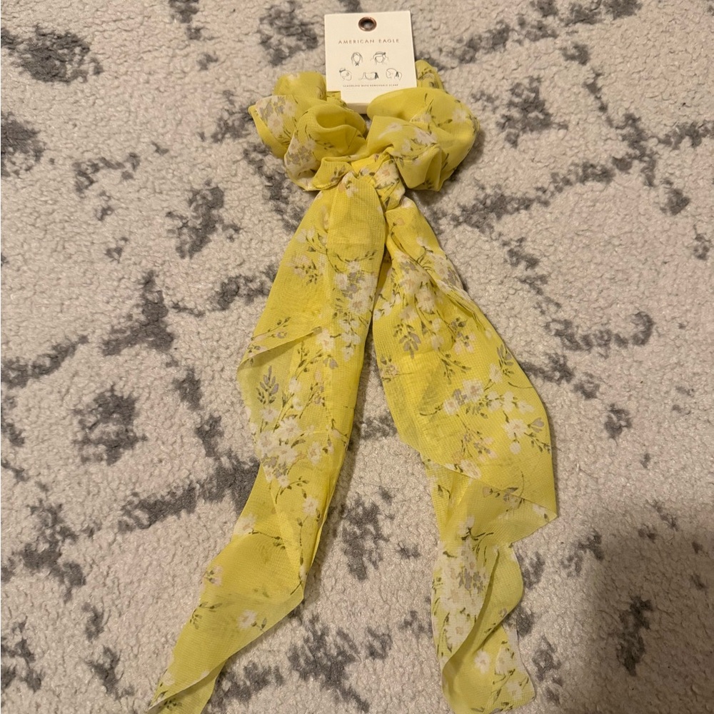 Yellow Floral Hair Scarf NWT